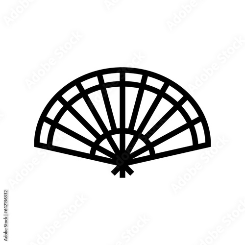 taoist ritual fan taoism line icon vector. taoist ritual fan taoism sign. isolated contour symbol black illustration