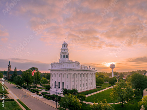 Stunning Nauvoo Illinois Temple at Sunrise