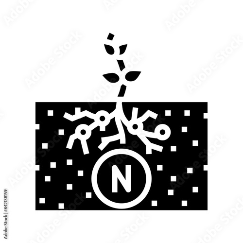 nitrogen fixation environmental glyph icon vector. nitrogen fixation environmental sign. isolated symbol illustration