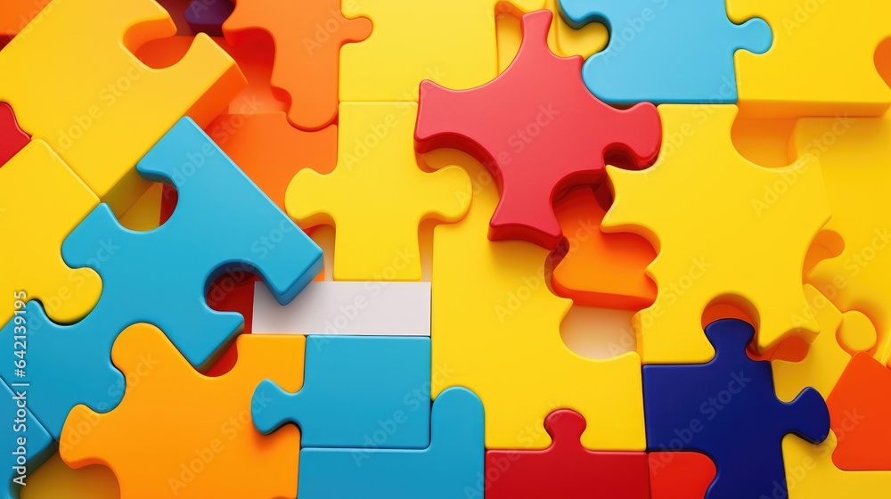 Jigsaw colorful puzzle pieces Jigsaw colorful puzzle pieces