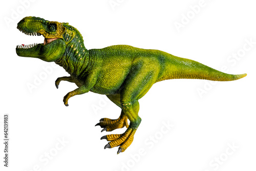 Tyrannosaurus Rex. T-Rex is a genus of large theropod dinosaur. Jurassic carnivore giant. Transparent background.  