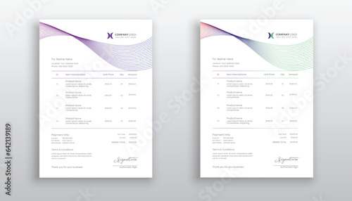 creative modern invoice template for your business

