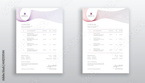 creative modern invoice template for your business
