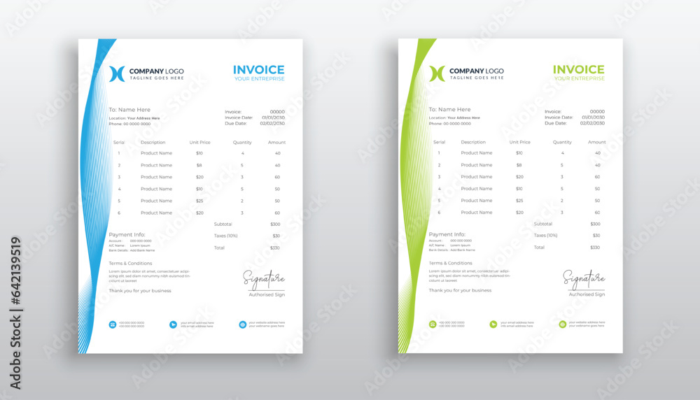 creative modern invoice template for your business
