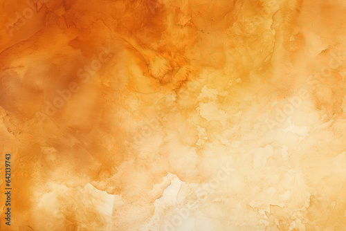 Abstract ochre watercolor background
