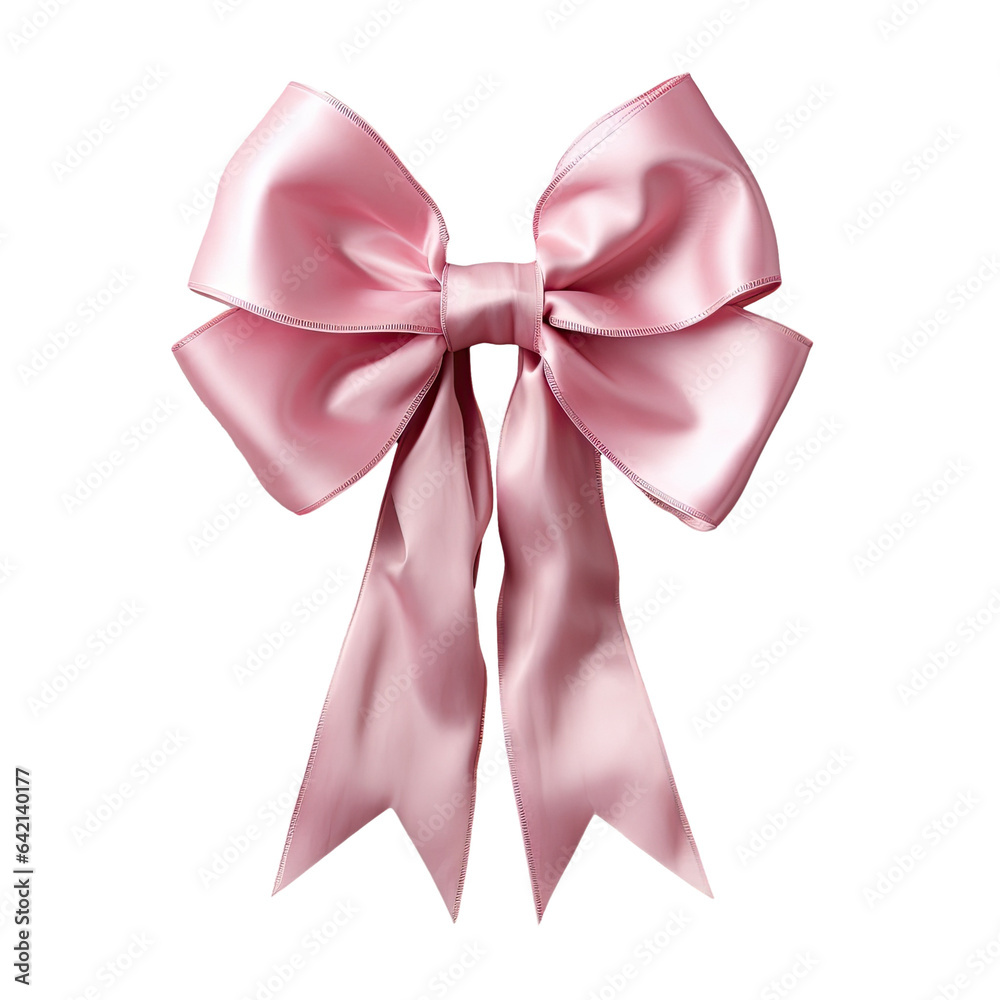 Pink bow transparent background paper