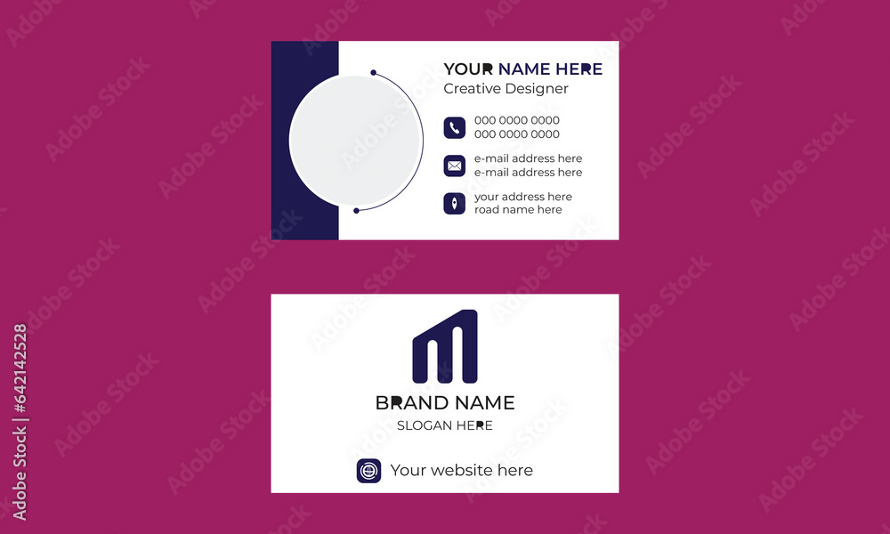 Naklejka premium modern design template of business card.