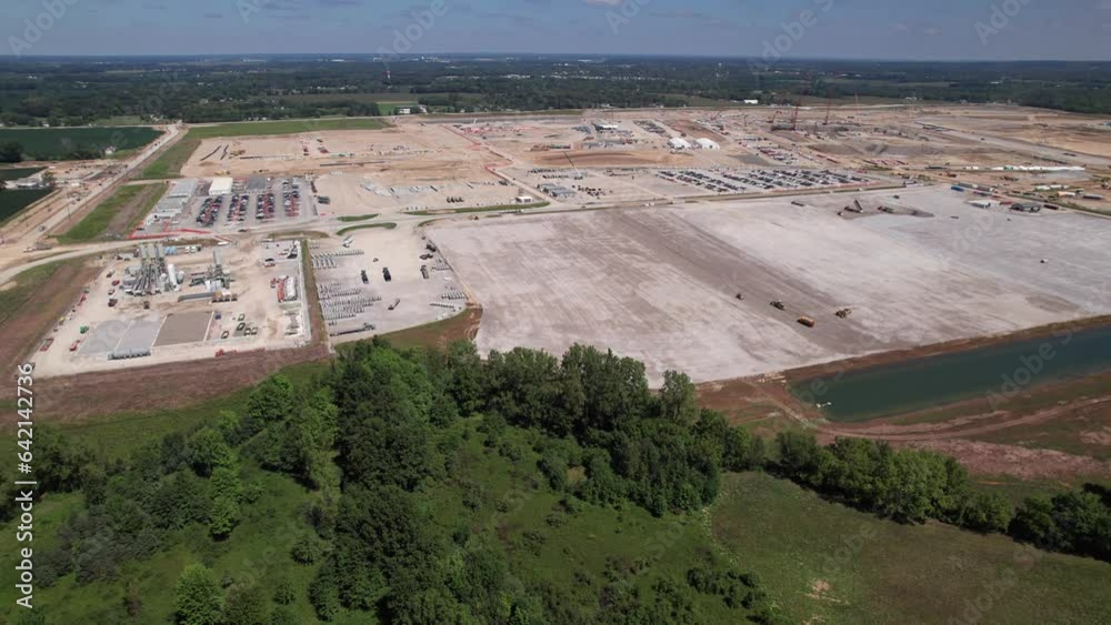 New Albany, Ohio United States August 31 2023 Drone aerial view of