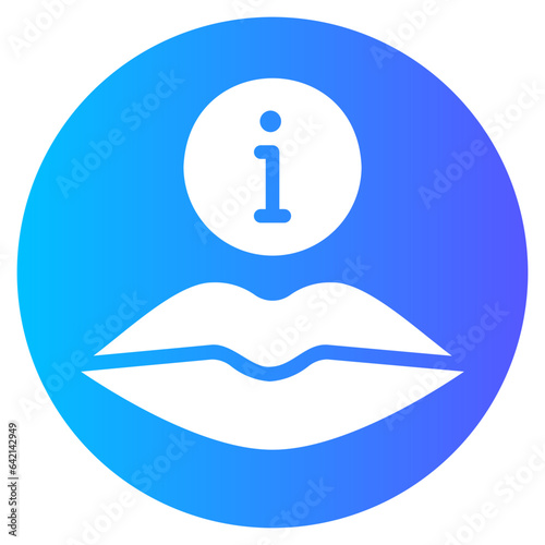 mouth gradient icon