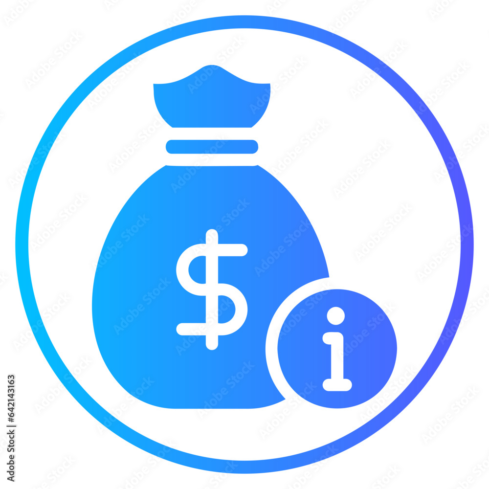 money bag gradient icon money bag gradient icon