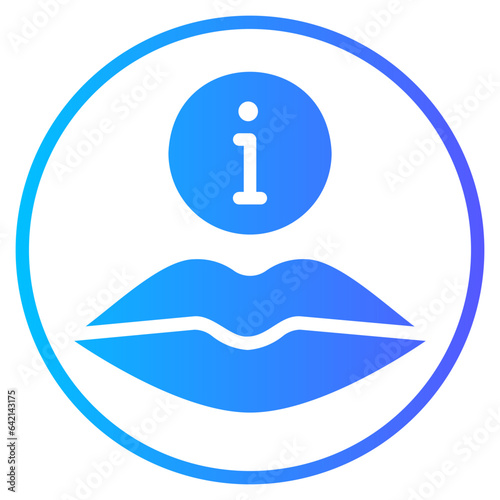 mouth gradient icon