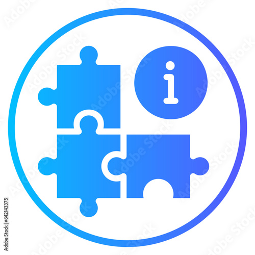 puzzle gradient icon