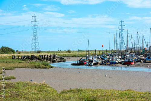 Various boats and Yachts in Oare Creek near Faverhsam in Kent 