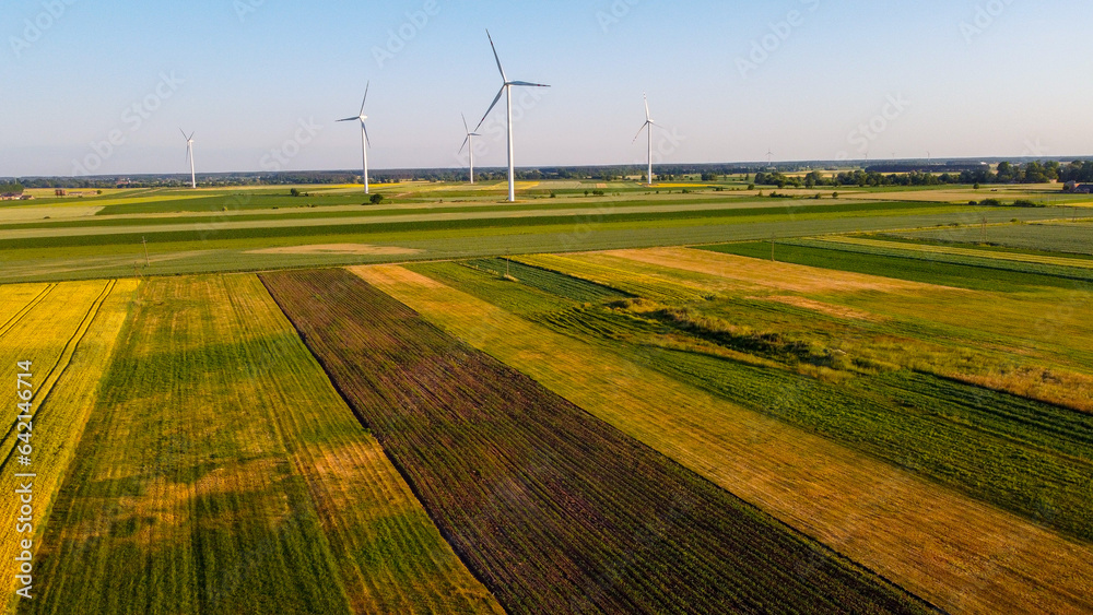 Landscape with a wind farm