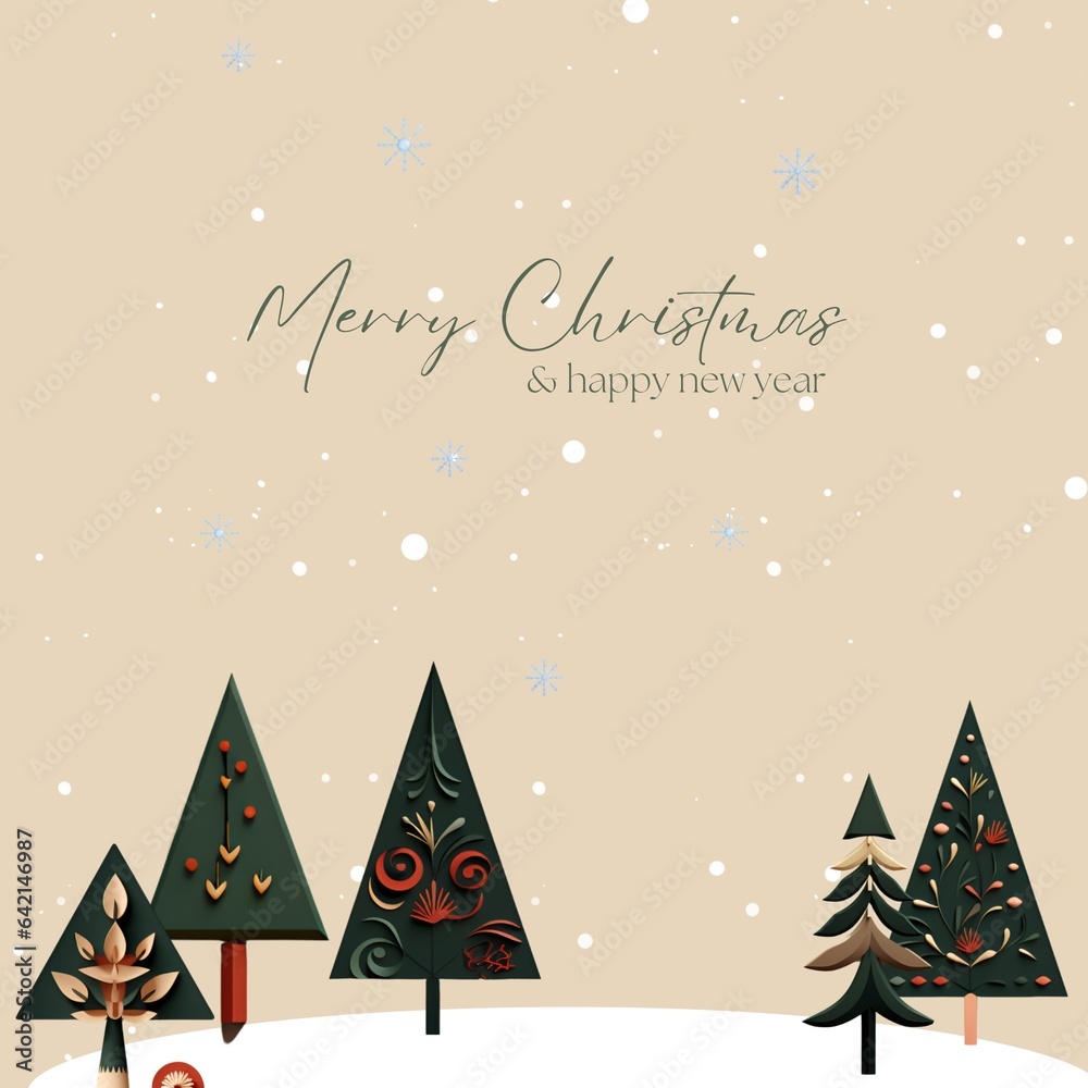 Christmas card with christmas tree Christmas card with christmas tree
