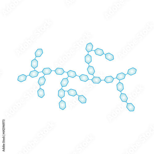 Amylopectin Sugar Molecule Concept Design. Vector Illustration.