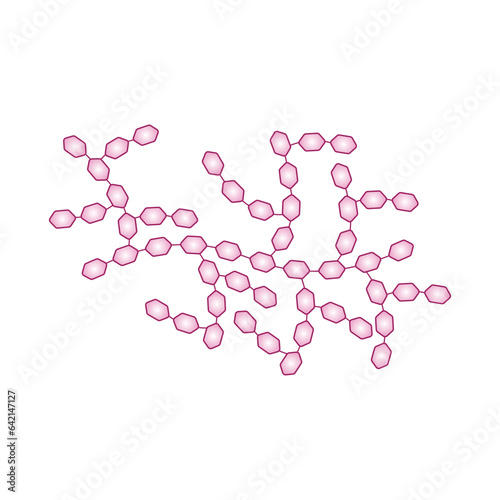 Glycogen Sugar Molecule Concept Design. Vector Illustration.