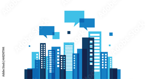 case, edifici, comunicazione, media, skyline, condivisione dati,
