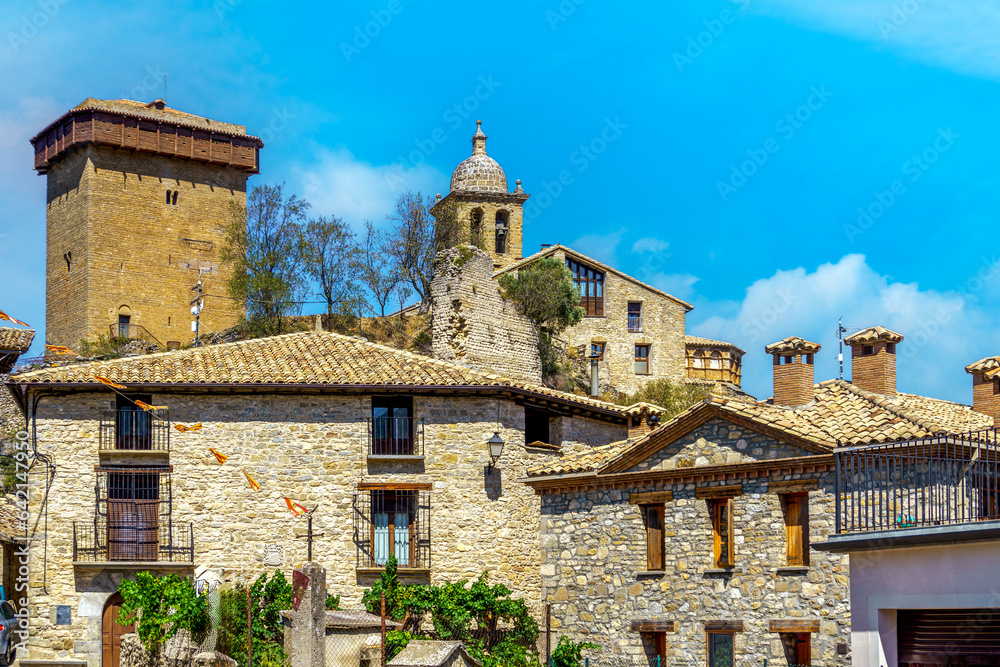 Abizanda is a Spanish municipality in the province of Huesca, Aragon. Located in the Sobrarbe, it has a population of 156 inhabitants. Church of the Assumption