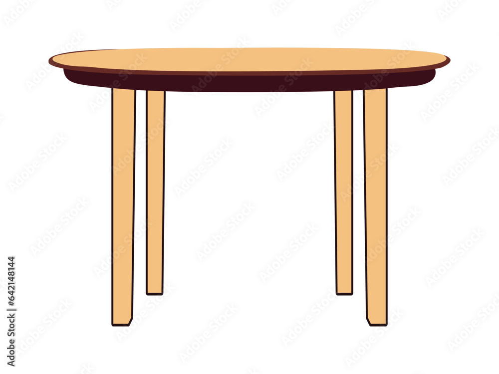 Isolated Table on White Background Isolated Table on White Background
