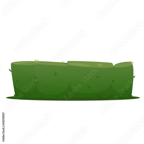 Green hedge at park vector illustration logo icon clipart isolated on white background