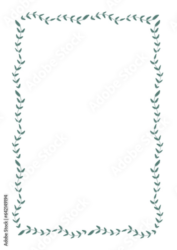 minimalist floral frame border