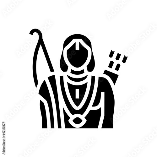 ayyappan god indian glyph icon vector. ayyappan god indian sign. isolated symbol illustration photo