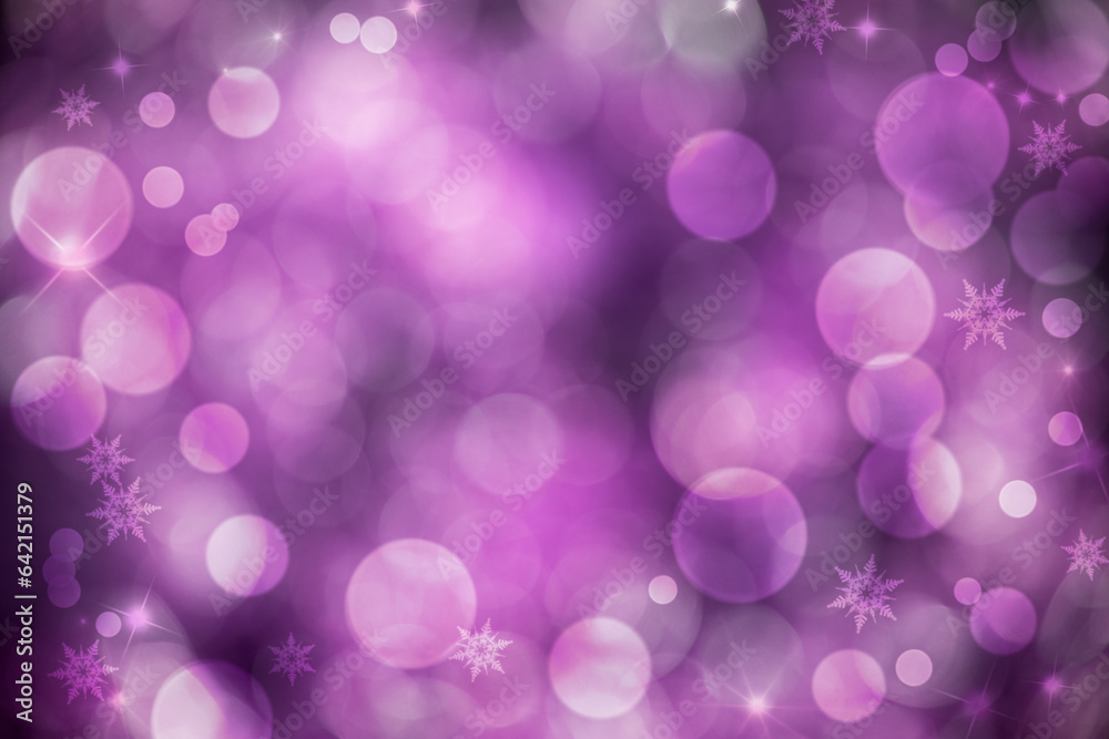 Purple Christmas Background, Shiny With Copyspace