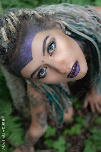 Warrior woman make up beauty