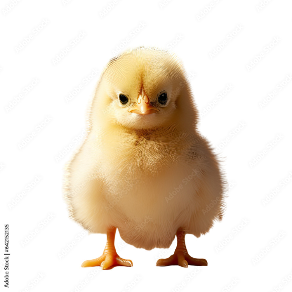 Obraz premium Adorable baby chick and egg Hilarious yellow bird transparent background