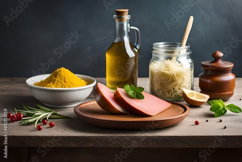olive oil and spices