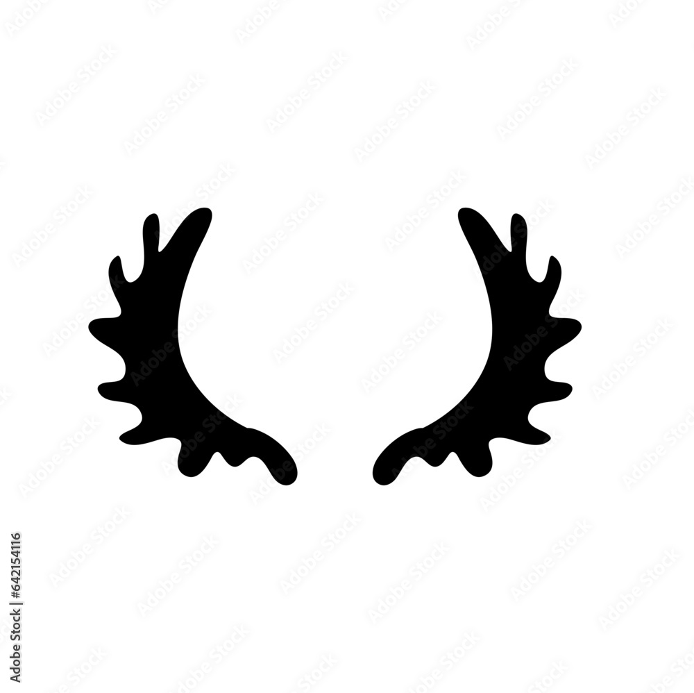 Antlers vector silhouette. Vector illustration Antlers vector silhouette. Vector illustration