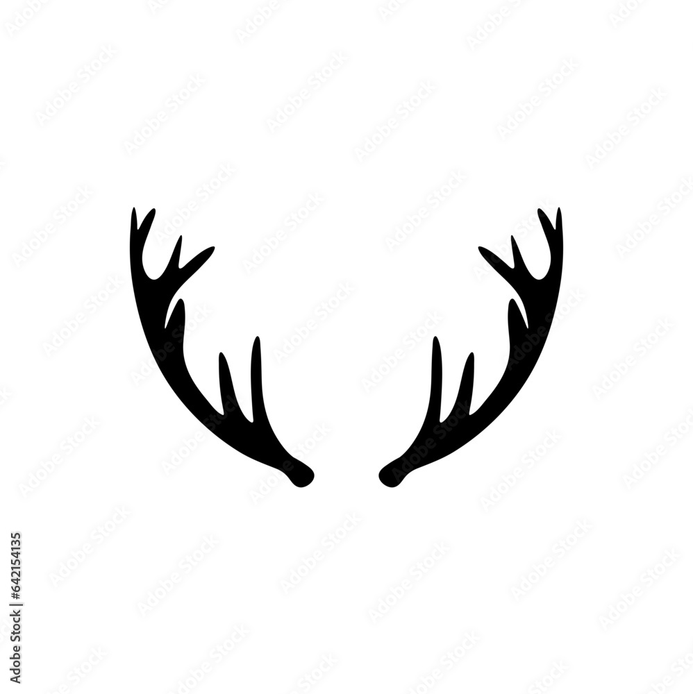 Antlers vector silhouette. Vector illustration Antlers vector silhouette. Vector illustration