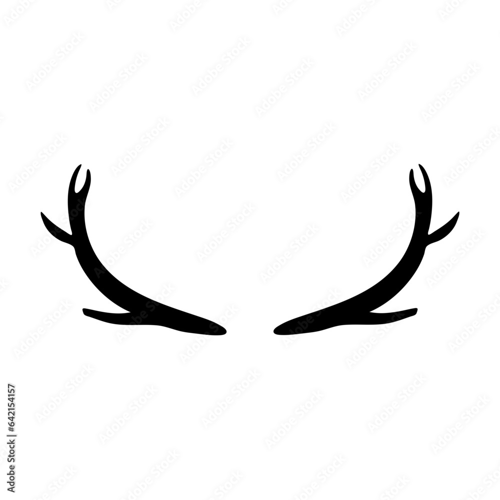 Antlers vector silhouette. Vector illustration Antlers vector silhouette. Vector illustration