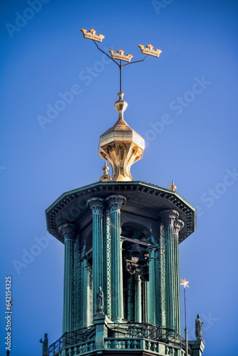 Canvas Print stockholm, schweden - rathausturm mit den drei kronen