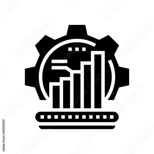 lean manufacturing mechanical engineer glyph icon vector. lean manufacturing mechanical engineer sign. isolated symbol illustration