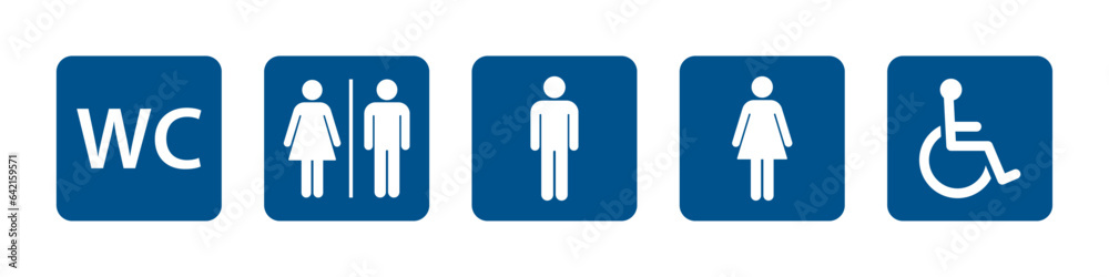 Restroom, toilet signs Restroom, toilet signs