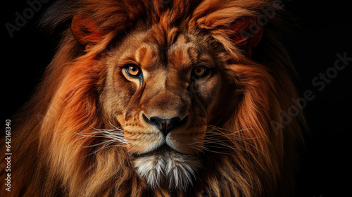 Lion of Judah  exuding strength and power. Christian conceptual illustration. AI-generated image  