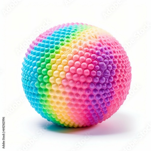 Dog Ball Toy on White. Generative ai