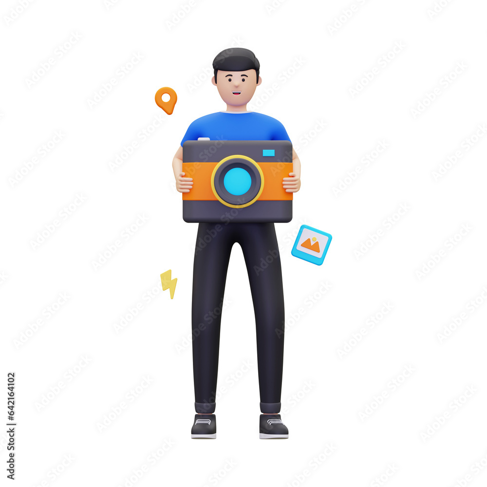 3d professional photographer illustration 3d professional photographer illustration