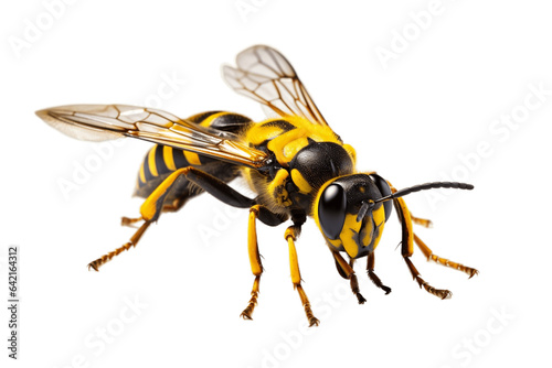 Honeybee isolated on a transparent background. Generative Ai © rzrstudio