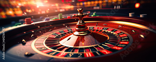 casino roulette wheel detail. gambling poker concept.