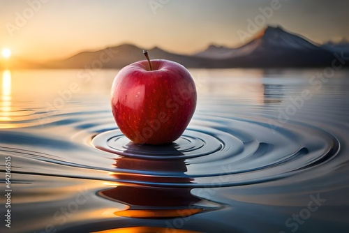 apple in water