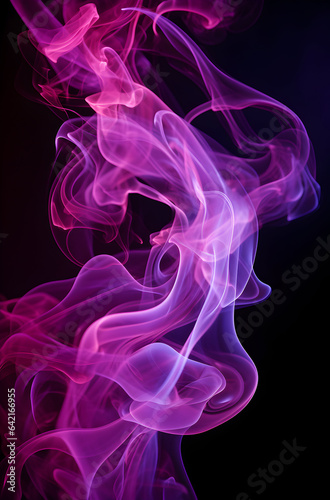 photo abstract dense purple waving smoke for halloween day generative ai 