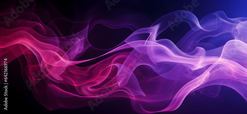 photo purple swirl smoke against black backgroundfor halloween day generative ai 
