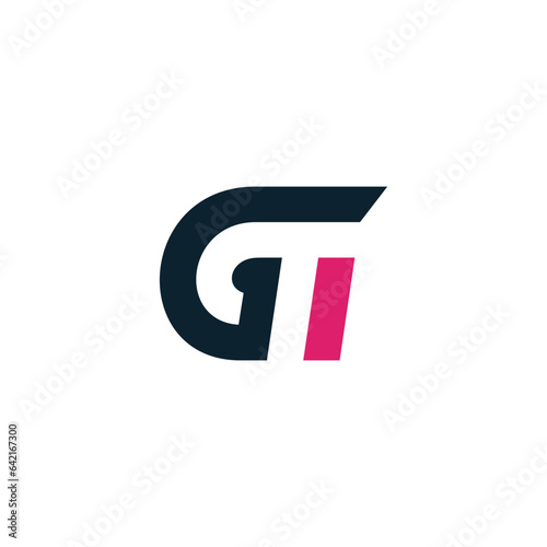 Letter G and T logo design element vector with creative simple idea