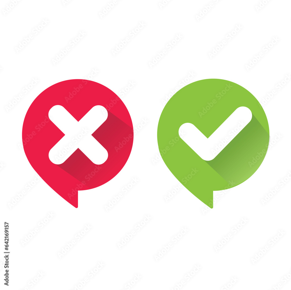 Check mark sign in speech bubble, icon, vector. Check mark sign in speech bubble, icon, vector.