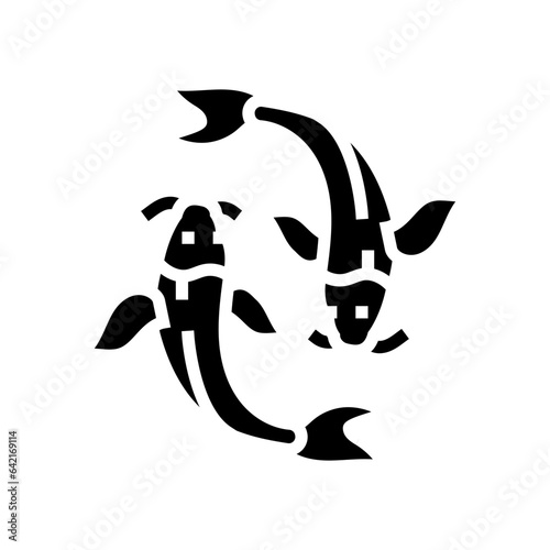 yin yang fish taoism glyph icon vector. yin yang fish taoism sign. isolated symbol illustration