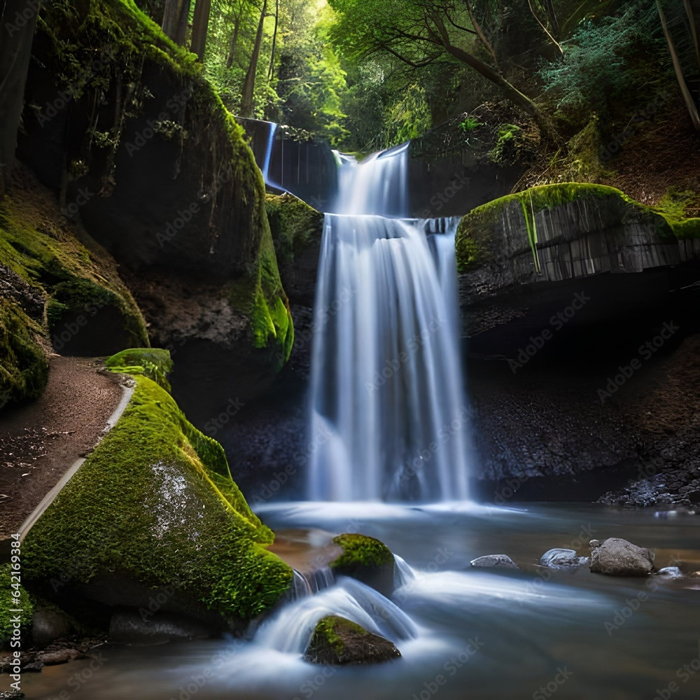Obraz premium waterfall in the forest