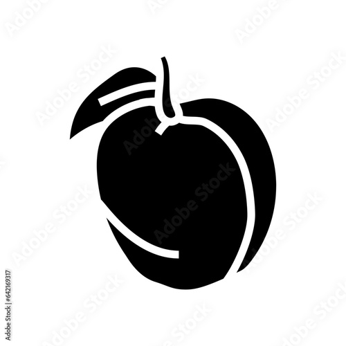 immortal peach taoism glyph icon vector. immortal peach taoism sign. isolated symbol illustration